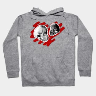 Two skulls - one love Hoodie